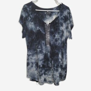 American Eagle Soft&Sexy Blue Tie Dye Top XL